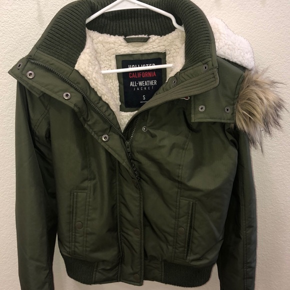 hollister bomber coat